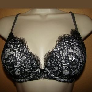 Victoria's Secret Push-up Bra 34C Black Lace